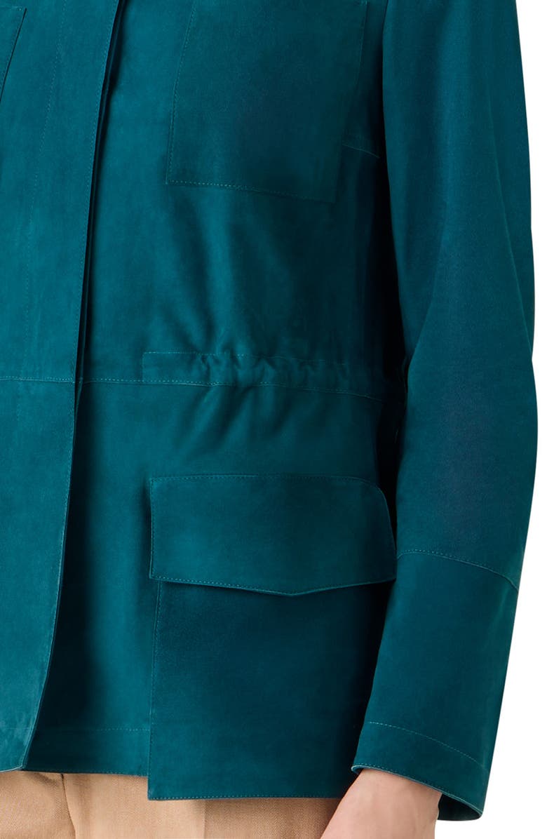 Akris Chianti Suede Jacket, Alternate, color, Ottanio