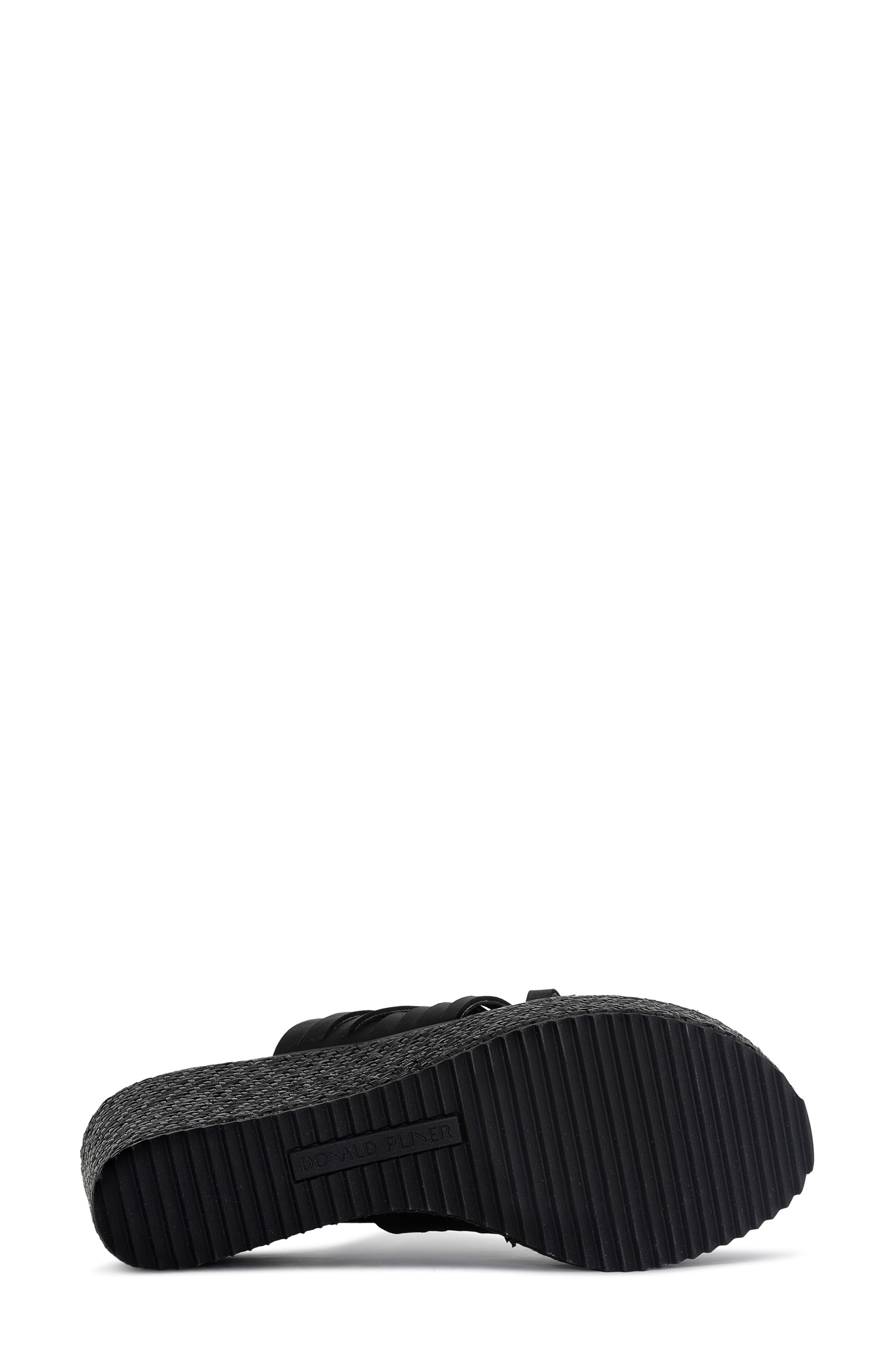 Donald Pliner Platform Wedge Sandal, Alternate, color, Black