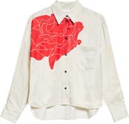 Victoria Beckham Long Sleeve Crop Button-Up Shirt