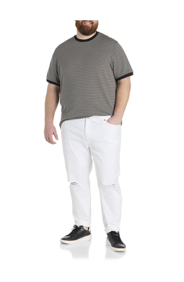 True Nation by DXL Big & Tall Textured T-Shirt, Alternate, color, Taupe