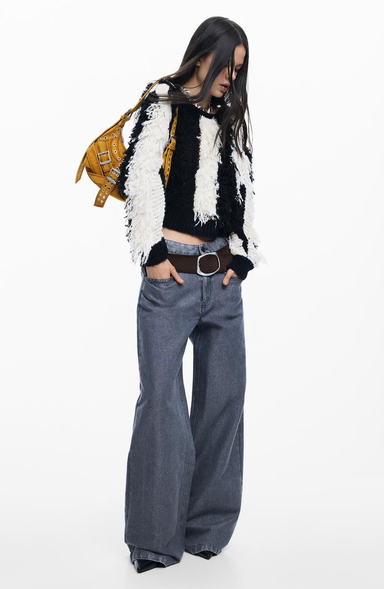 Desigual Wide Leg Jeans, Alternate, color, Grey