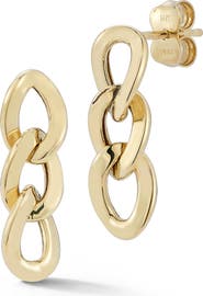 Ember Fine Jewelry 14K Yellow Gold Triple Link Drop Earrings