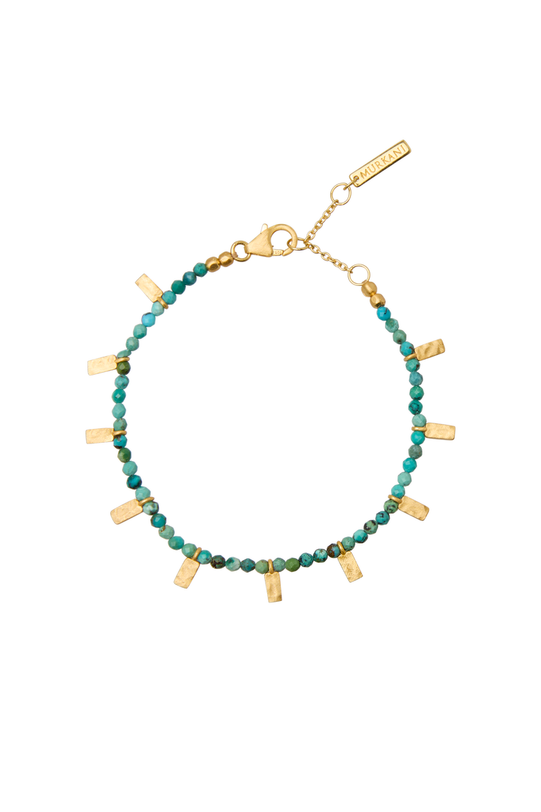 Turquoise Bracelet, Main, color, Yellow Gold