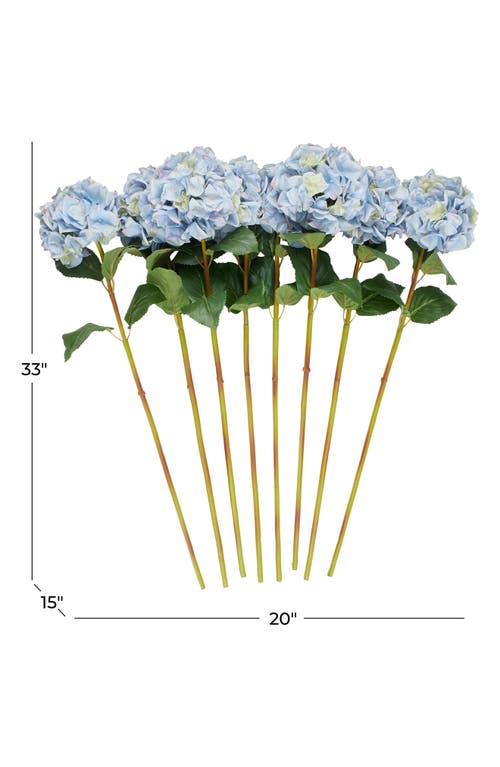 Sonoma Sage Home Set Of Eight Blue Hydrangea Artificial Flowers In Blue