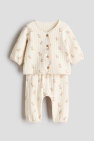 H&M 2-piece quilted jersey set