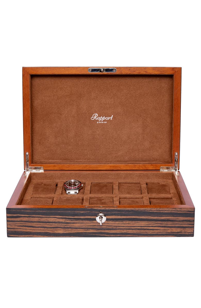Rapport London HERITAGE TEN WATCH BOX, Main, color, Macassar