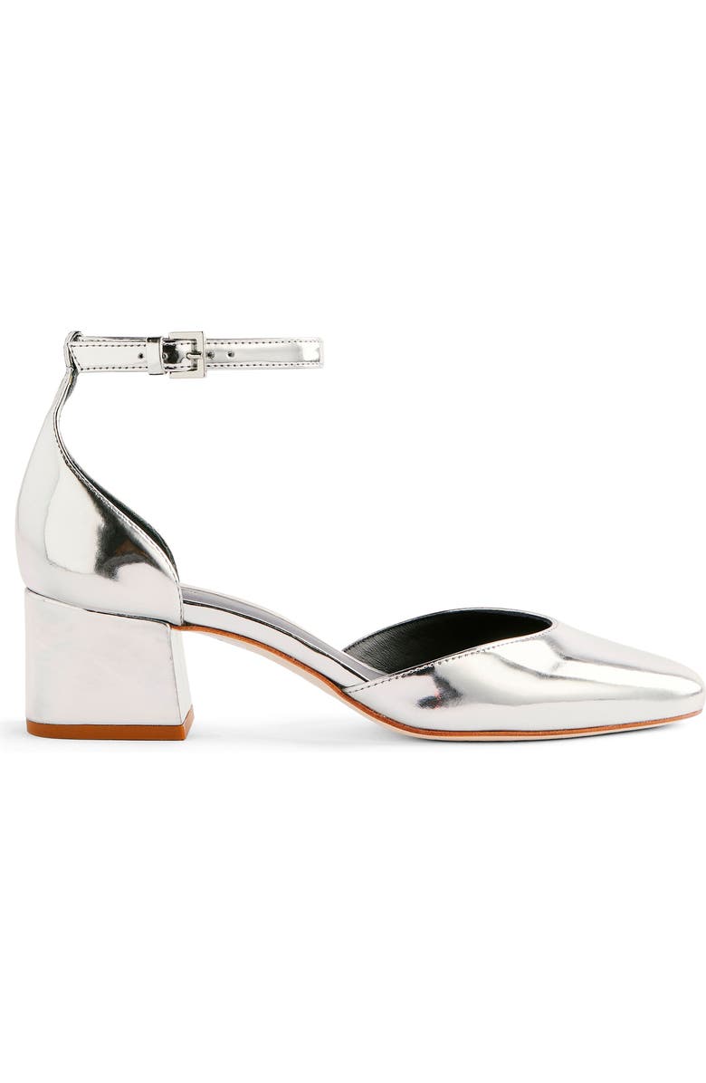 Reformation Mallori Metallic Ankle Strap Pump, Alternate, color,