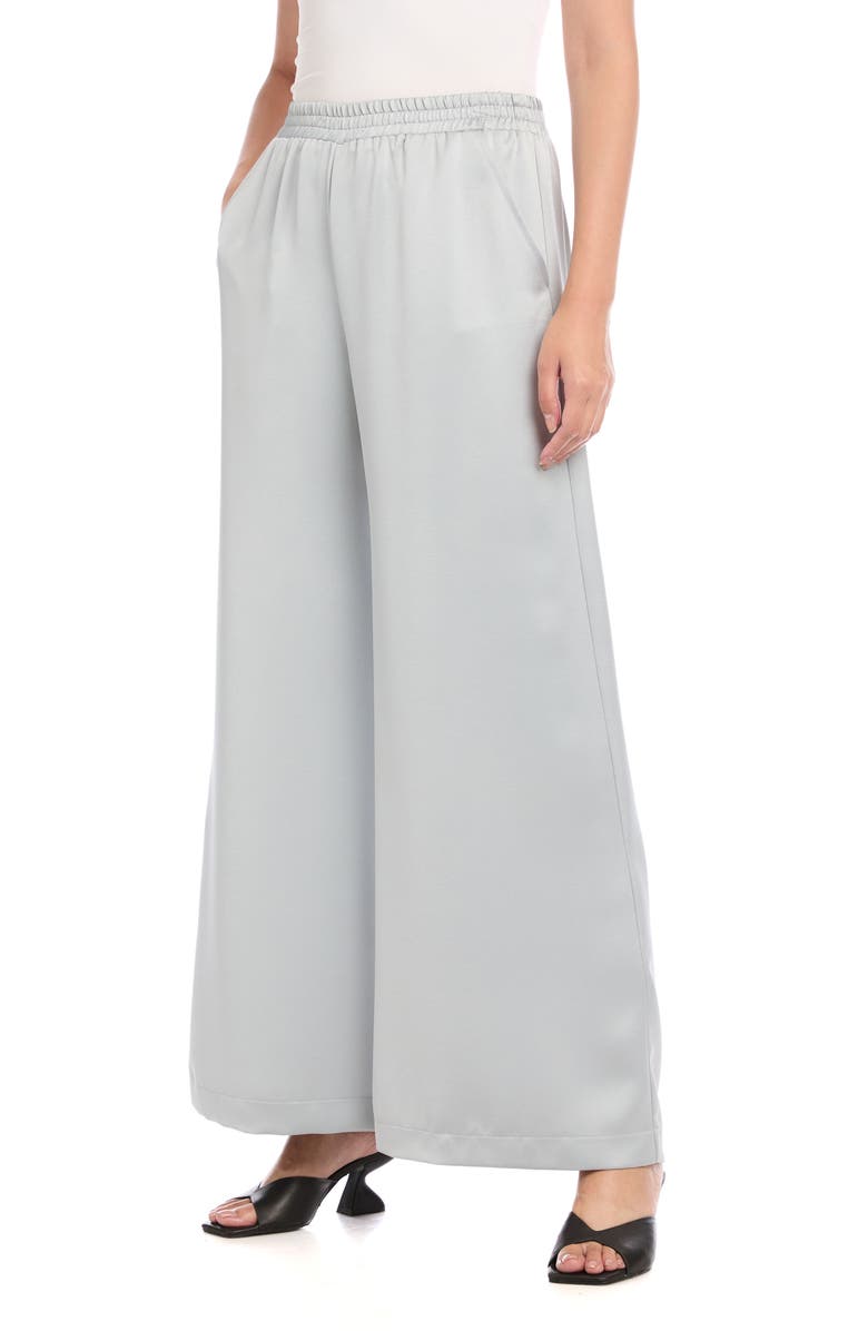 FIFTEEN TWENTY Wide Leg Satin Pants, Alternate, color,