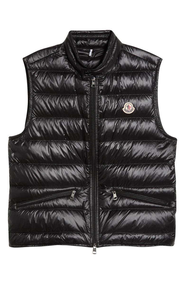 Moncler Gui Packable Down Vest, Main, color, Black