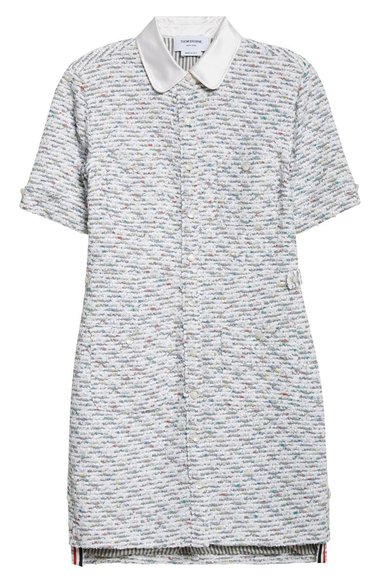 Thom Browne Tweed Sheath Dress, Alternate, color, Medium Grey