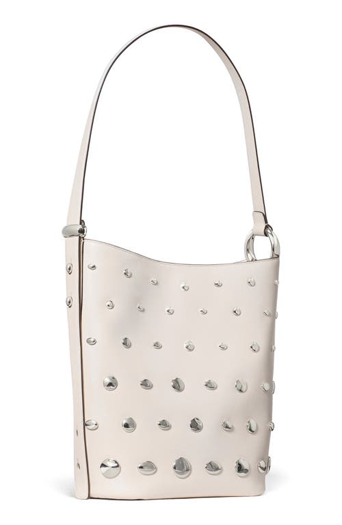Kate Spade New York Halo Stud Fine Grain Leather Bucket Bag In White