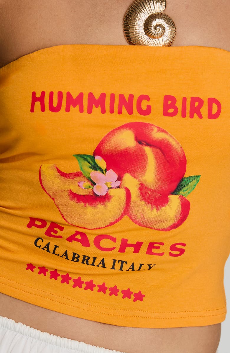 Princess Polly Peaches Graphic Tube Top, Alternate, color, Orange