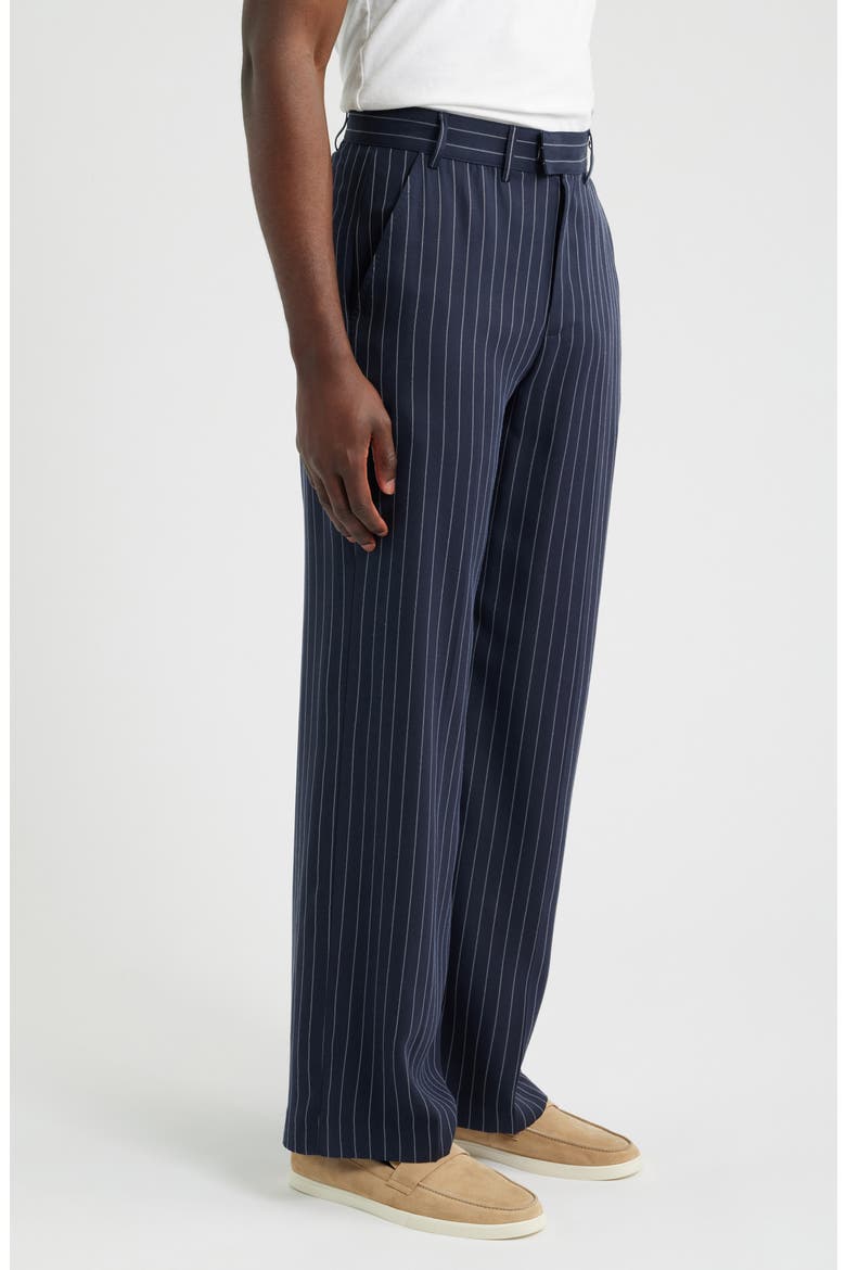 Elliott Pinstripe Pants, Alternate, color, DARK NAVY