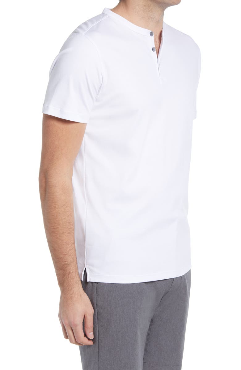 Robert Barakett Georgia Solid Henley Shirt, Alternate, color, White