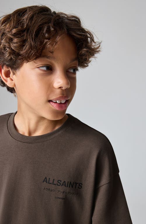 Smallsaints By Allsaints Kids' Underground Cotton Graphic T-shirt In Brown
