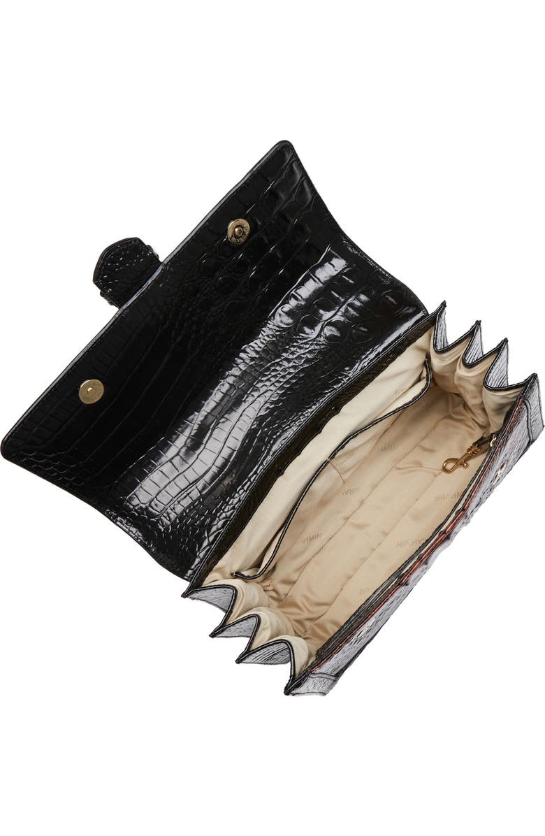 Brahmin Hallie Croc Embossed Leather Top Handle Bag, Alternate, color,