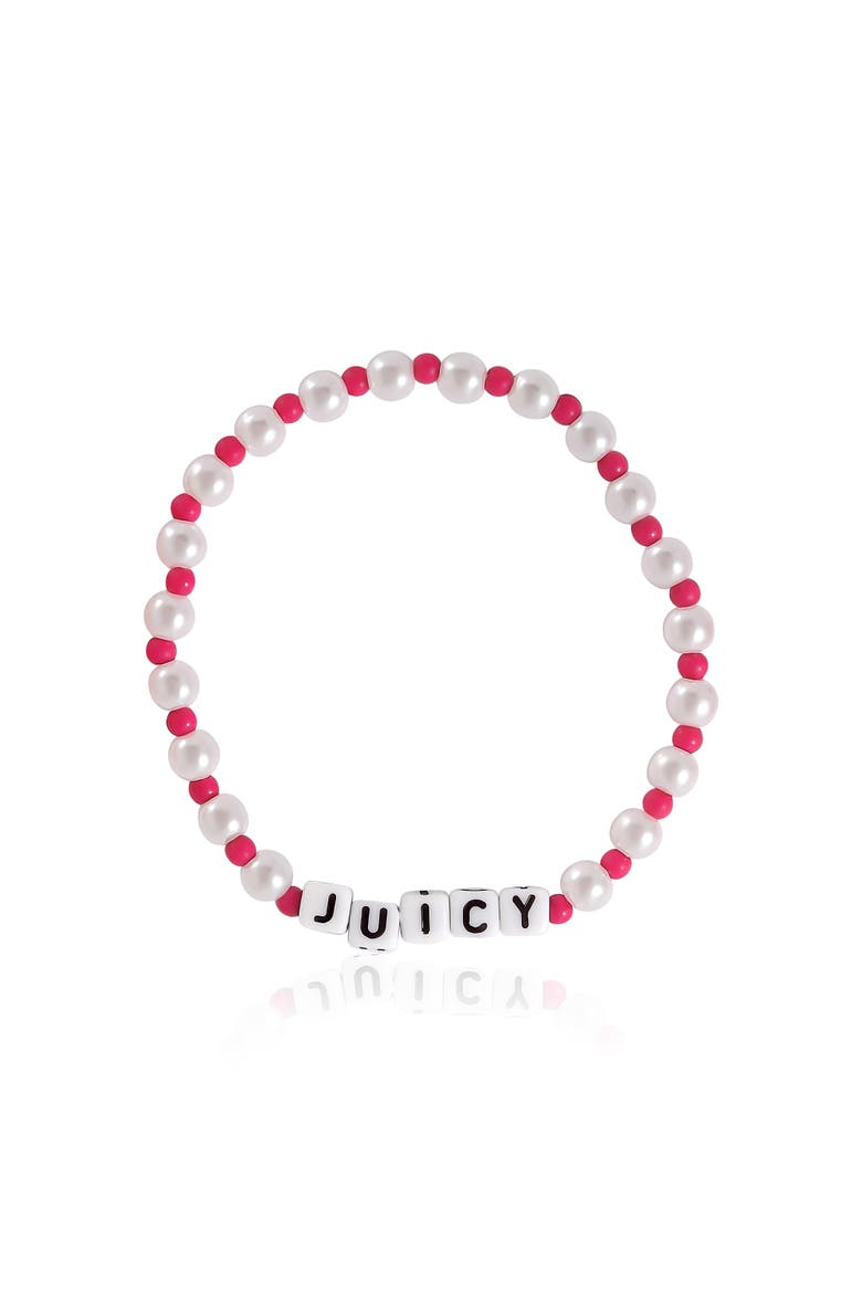 Beaded Stretch Bracelet Set, Alternate, color, pink, white, gold