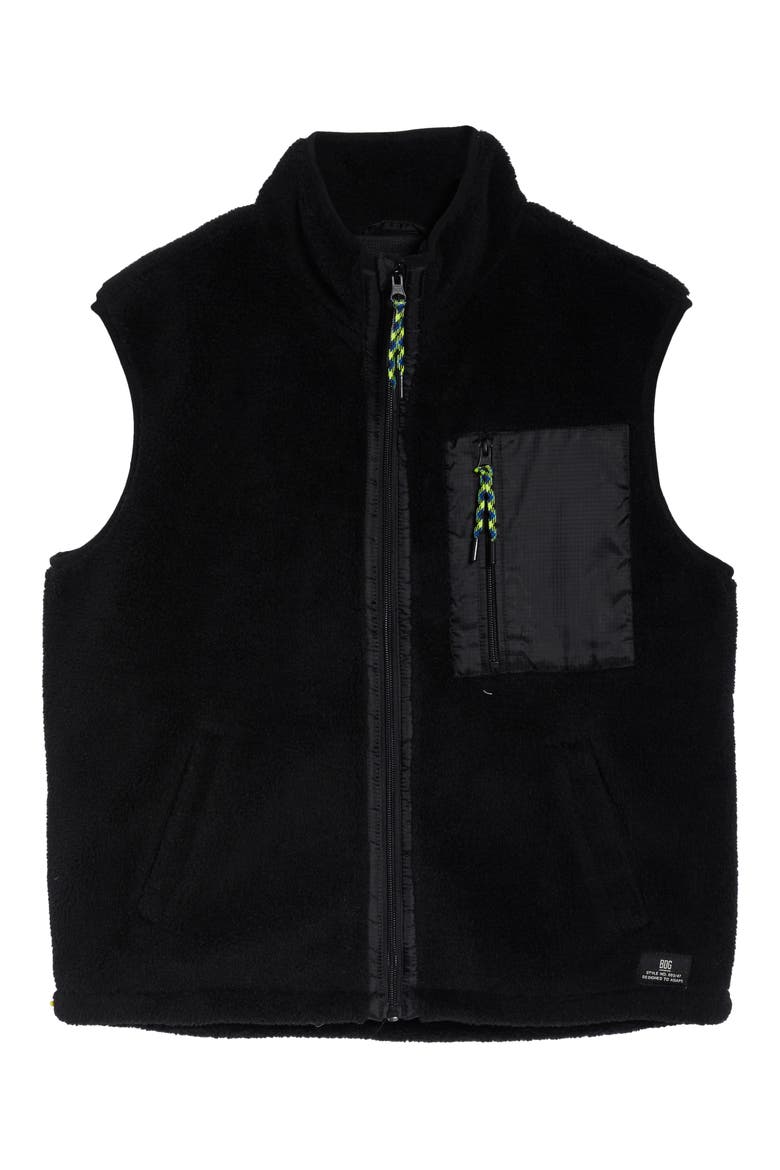 Fleece Vest, Alternate, color, BLACK