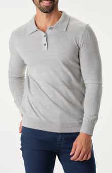 STUDIO GARNET LOS ANGELES Lightweight Merino Wool Three-Button Polo