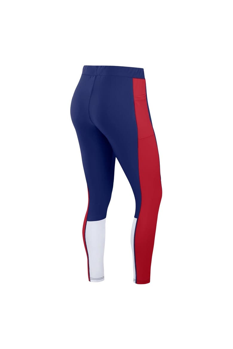 Women's WEAR by Erin Andrews Royal/Red New York Giants Color-Block Leggings, Alternate, color, Royal