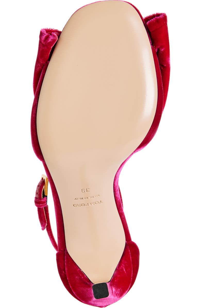 TOM FORD Brigitte Bow Velvet Sandal, Alternate, color,