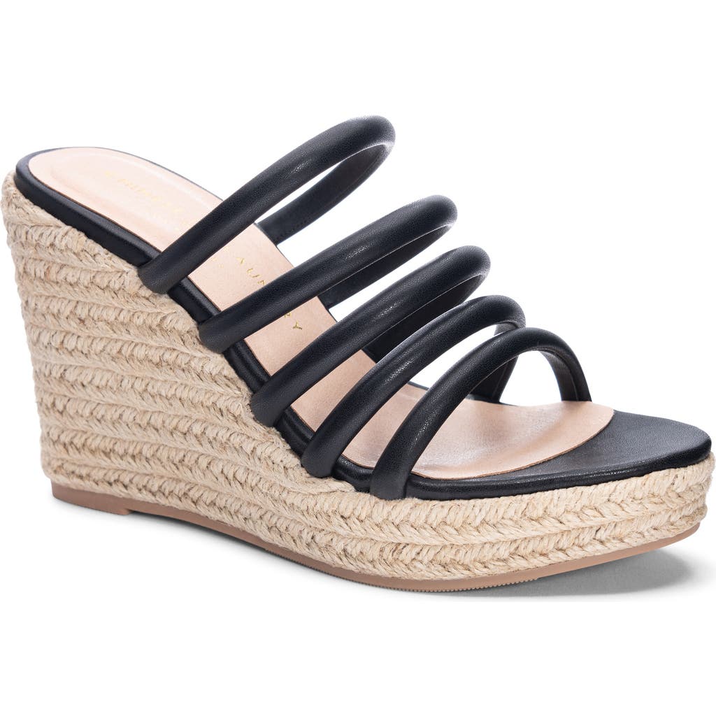 Chinese Laundry Eleana Espadrille Wedge Sandal In Black