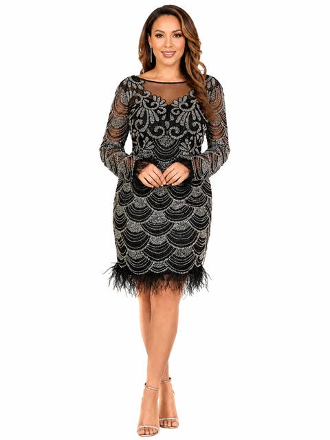 Beaded Faux-Wrap V-Neck Bridal Gown