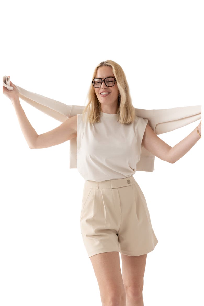 The Sleeveless Shirt, Main, color, Cream