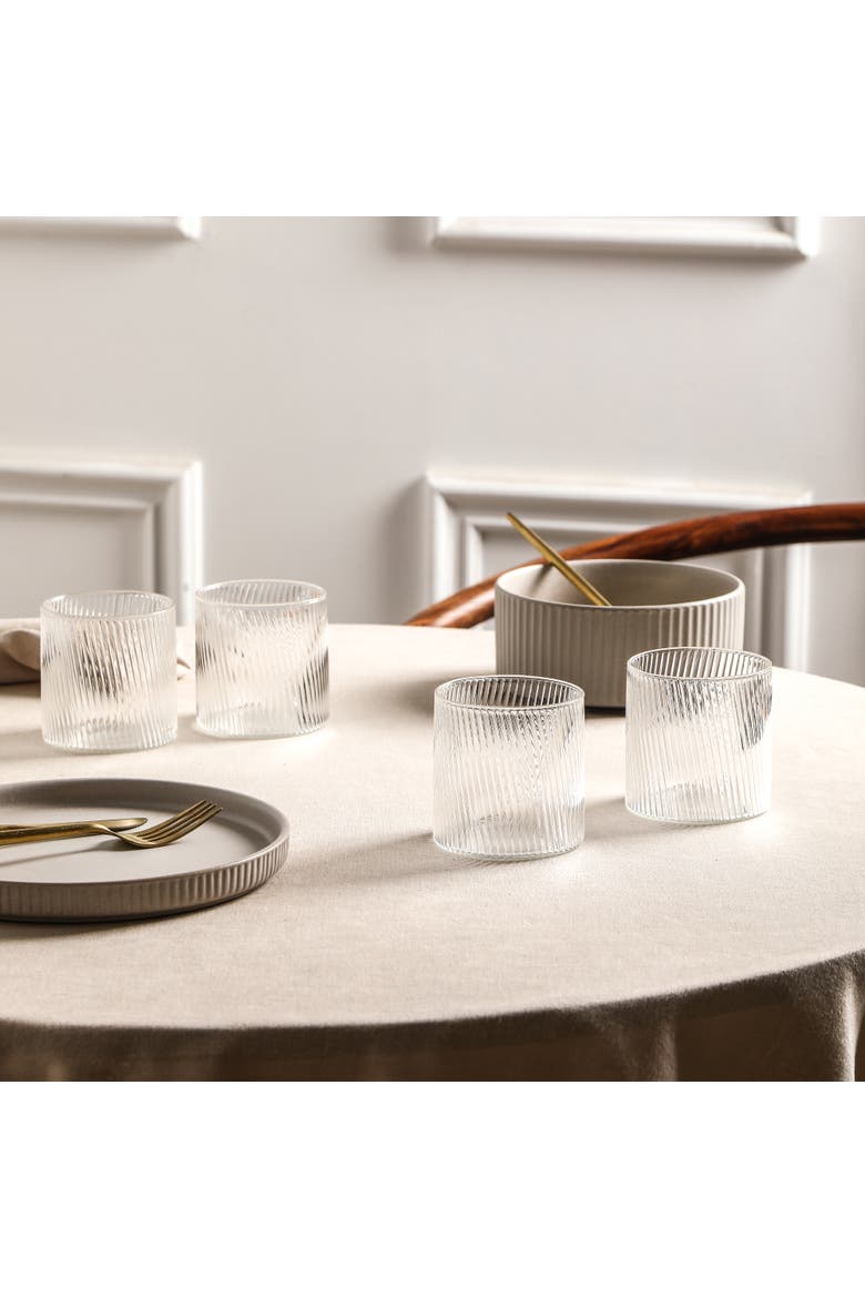 Haven Glassware 4-Piece Set, Borosilicate Glass, Alternate, color, Clear