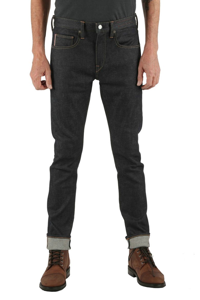 The Scissors Slim Tapered 14-Ounce Stretch Selvedge Jeans, Main, color, INDIGO RAW