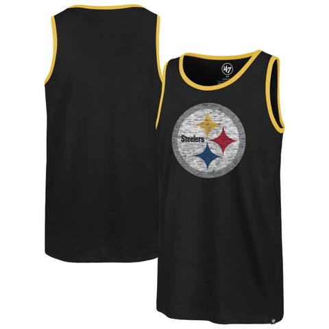 Men's '47  Black Pittsburgh Steelers Premier Franklin Tank Top