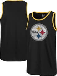 '47 Men's '47  Black Pittsburgh Steelers Premier Franklin Tank Top