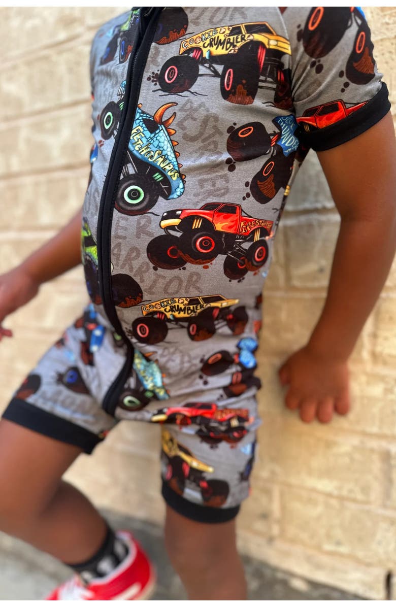 Fletch Monster Jammies Shorties, Alternate, color, Gray