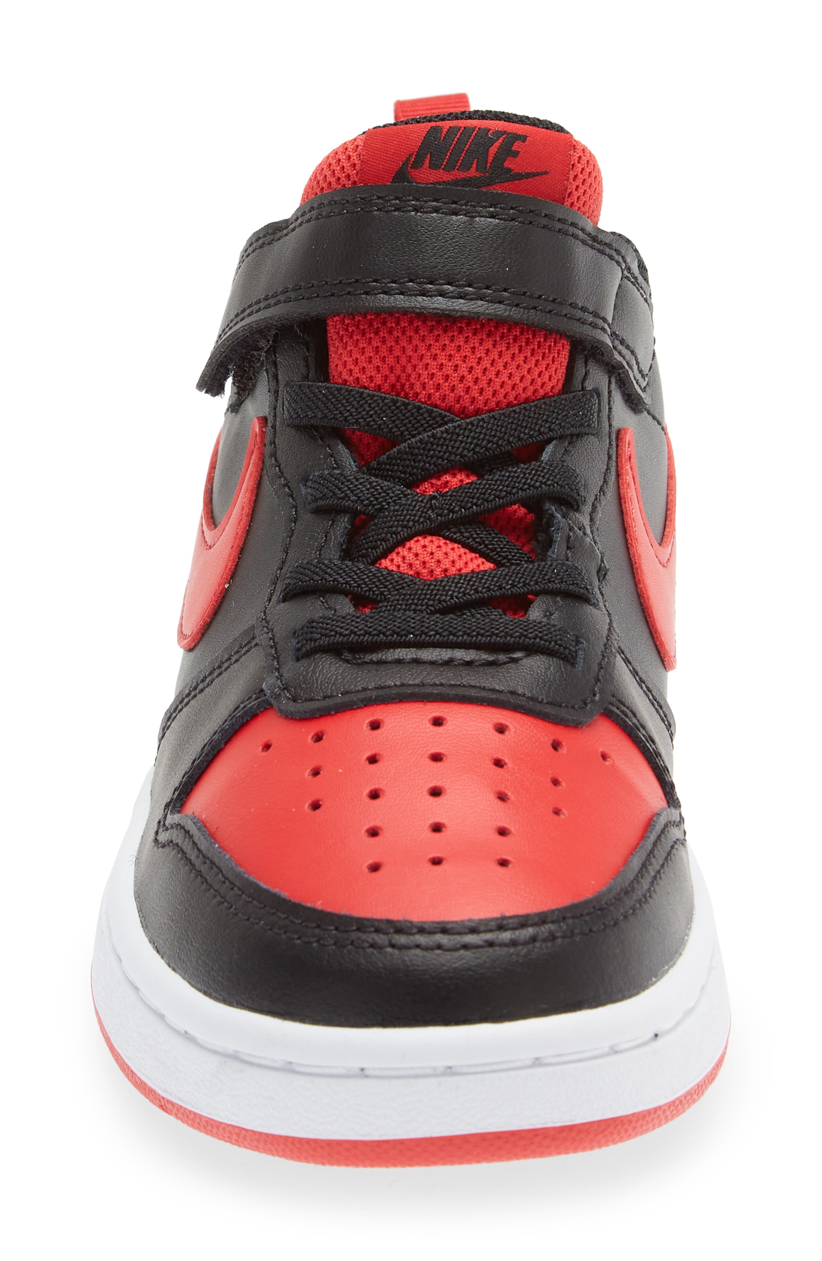 Nike Kids' Court Borough Low Recraft Sneaker, Alternate, color, Black/ University Red