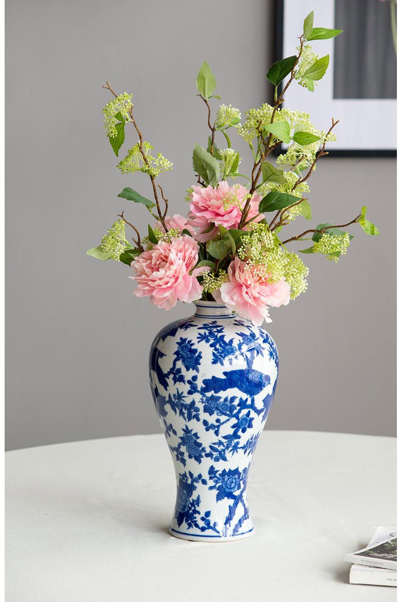 Ren Bird Vase, Alternate, color, BLUE