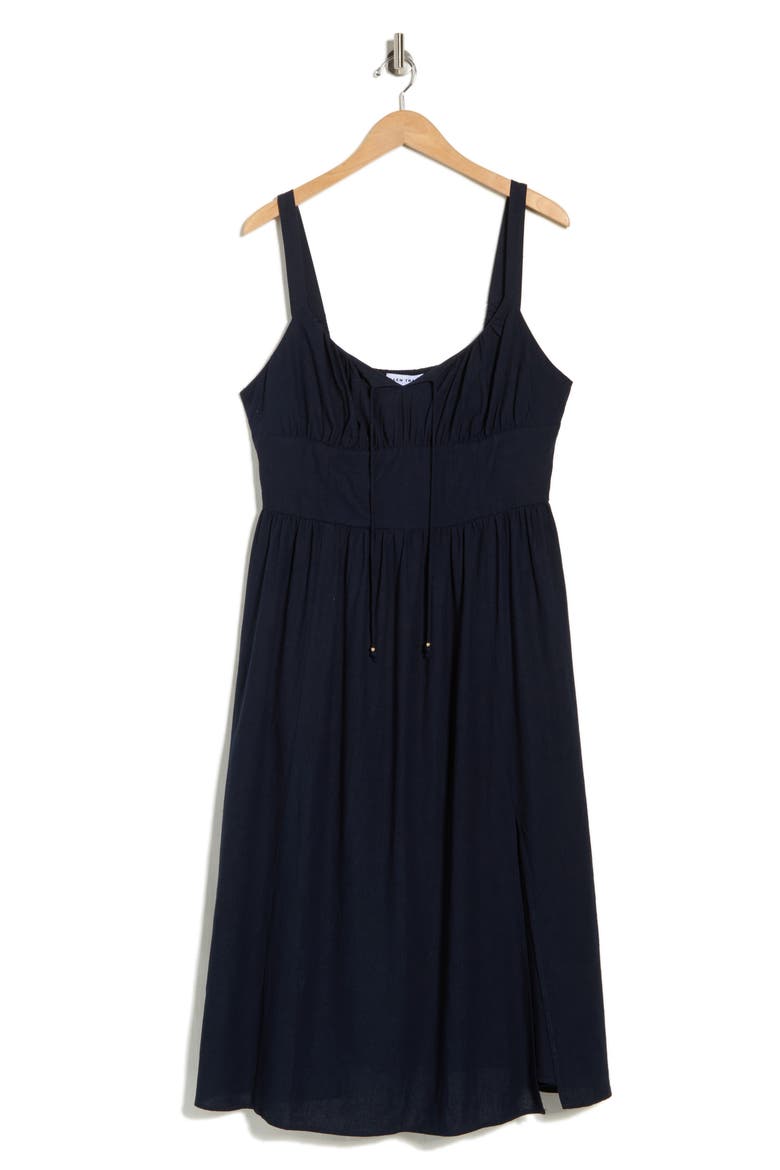 Keyhole Midi Dress, Alternate, color, NAVY