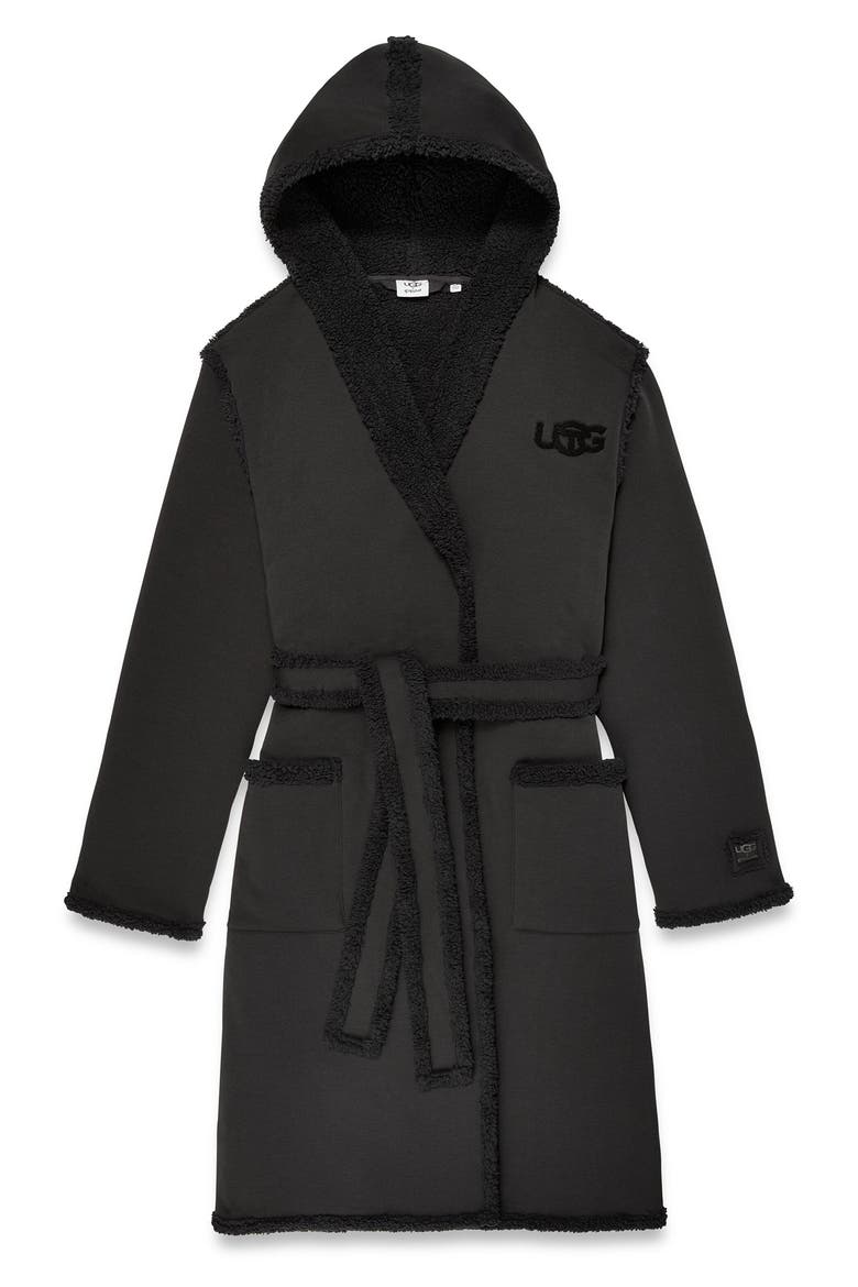 X TELFAR Faux Shearling Hoodie, Main, color, BLACK