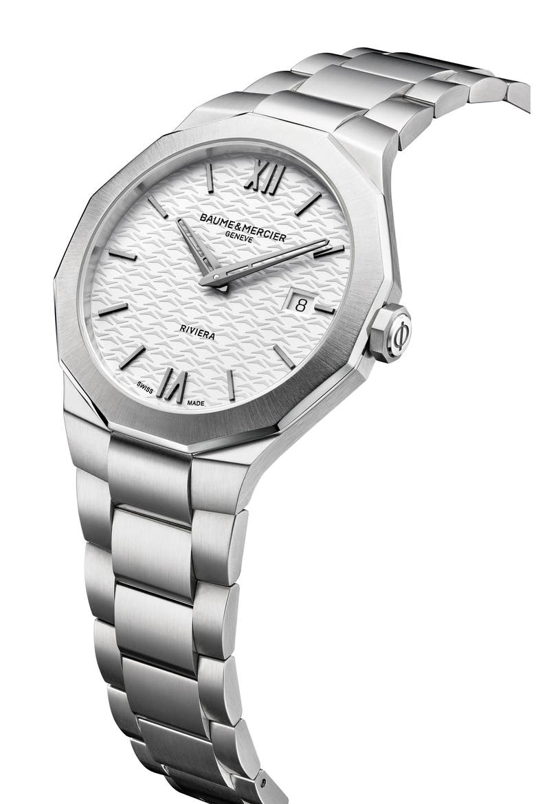 Riviera 73 Bracelet Watch, 39mm, Alternate, color, WHITE