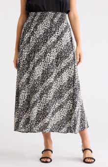 Renee C Smocked Waist Midi Skirt