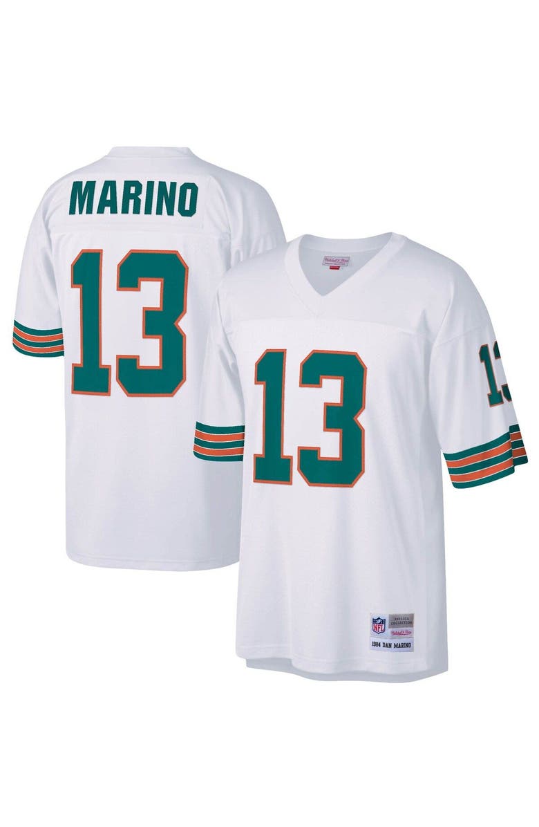 Mitchell & Ness Men's Mitchell & Ness Dan Marino White Miami Dolphins Big & Tall 1984 Retired Player Replica Jersey, Main, color, White