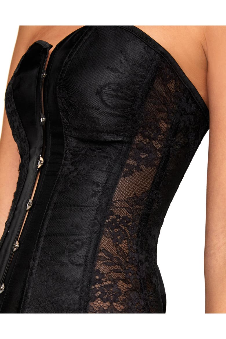 Ashoka Boned Corset, Alternate, color, Black