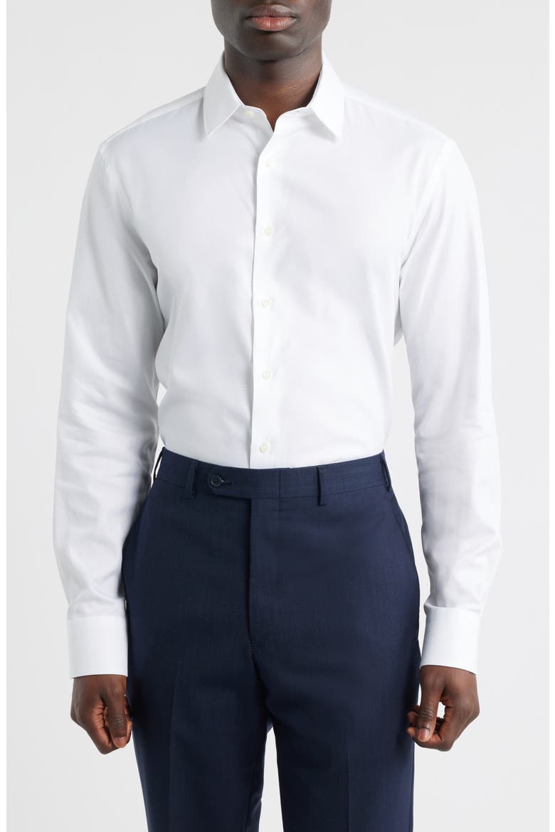 Regular Fit Dress Shirt, Main, color, WHITE