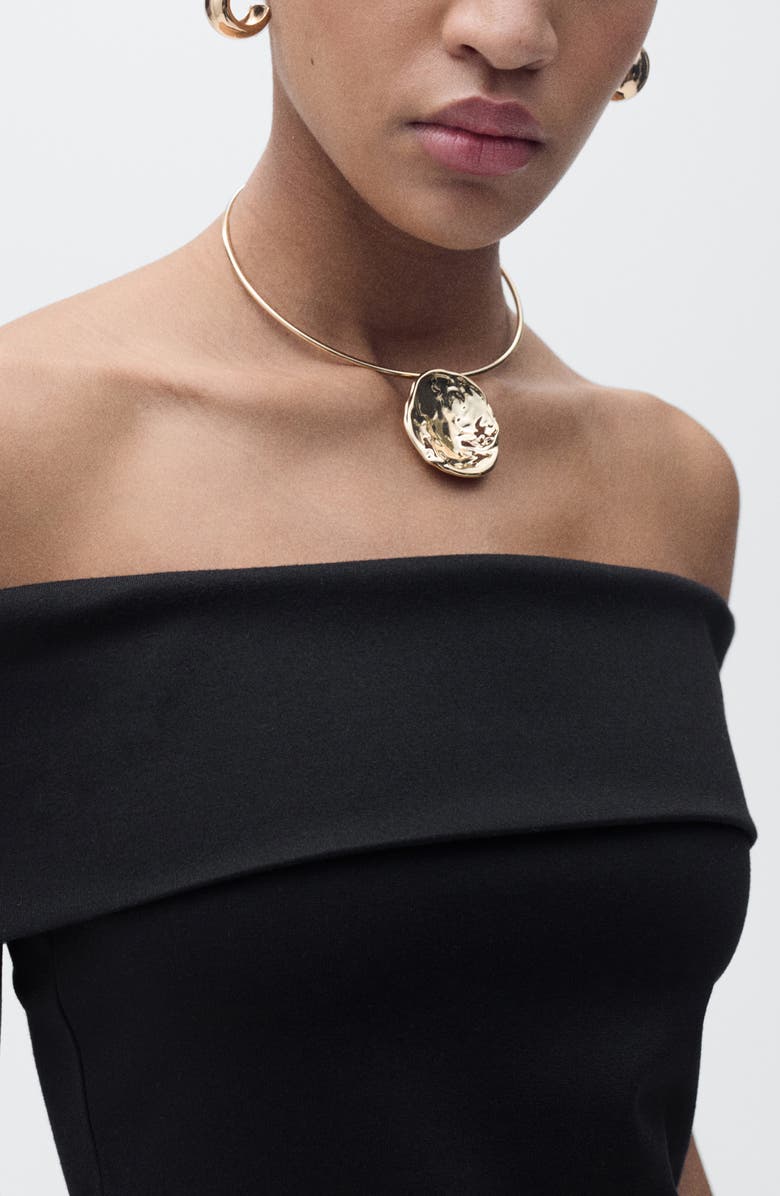 MANGO Off the Shoulder Knit Top, Alternate, color,