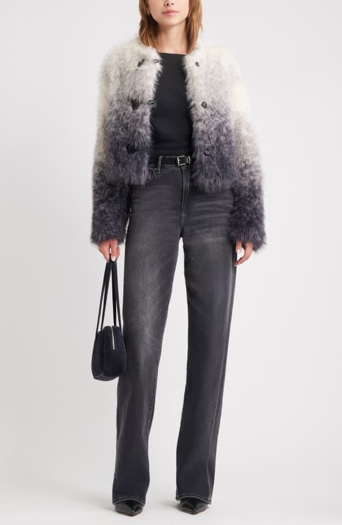 Open Edit Ombré Faux Fur Jacket In Multi
