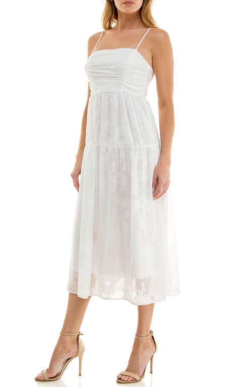 Socialite Jacquard Maxi Sundress In White