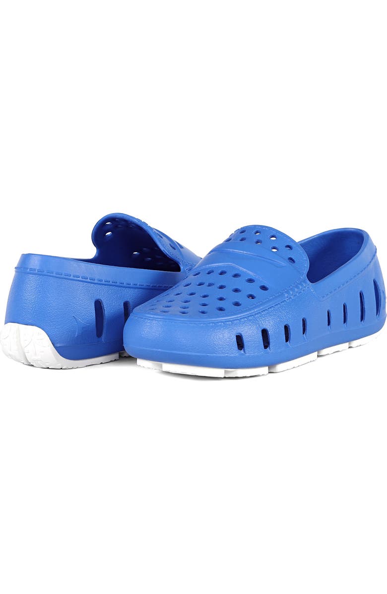 FLOAFERS Kids' Prodigy Waterproof Driver Loafer, Alternate, color, Bright Blue/Bright White