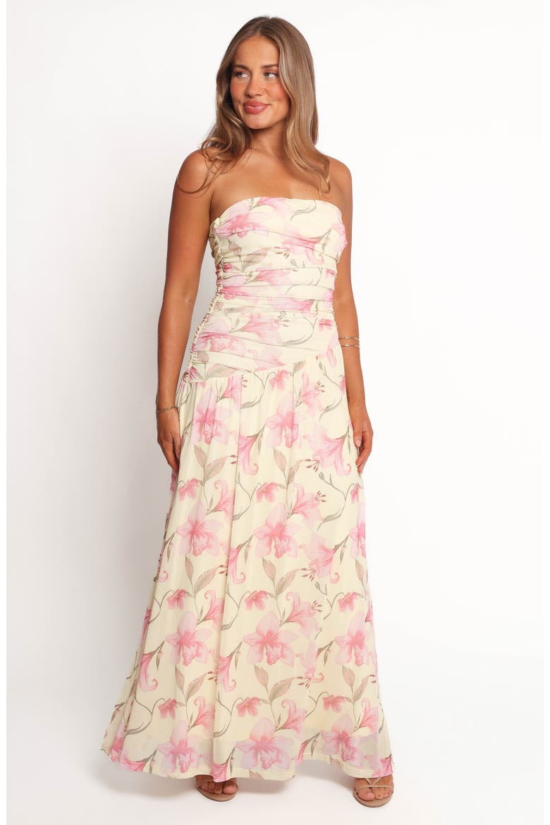 Calypso A-Line Gown, Alternate, color, YELLOW FLORAL