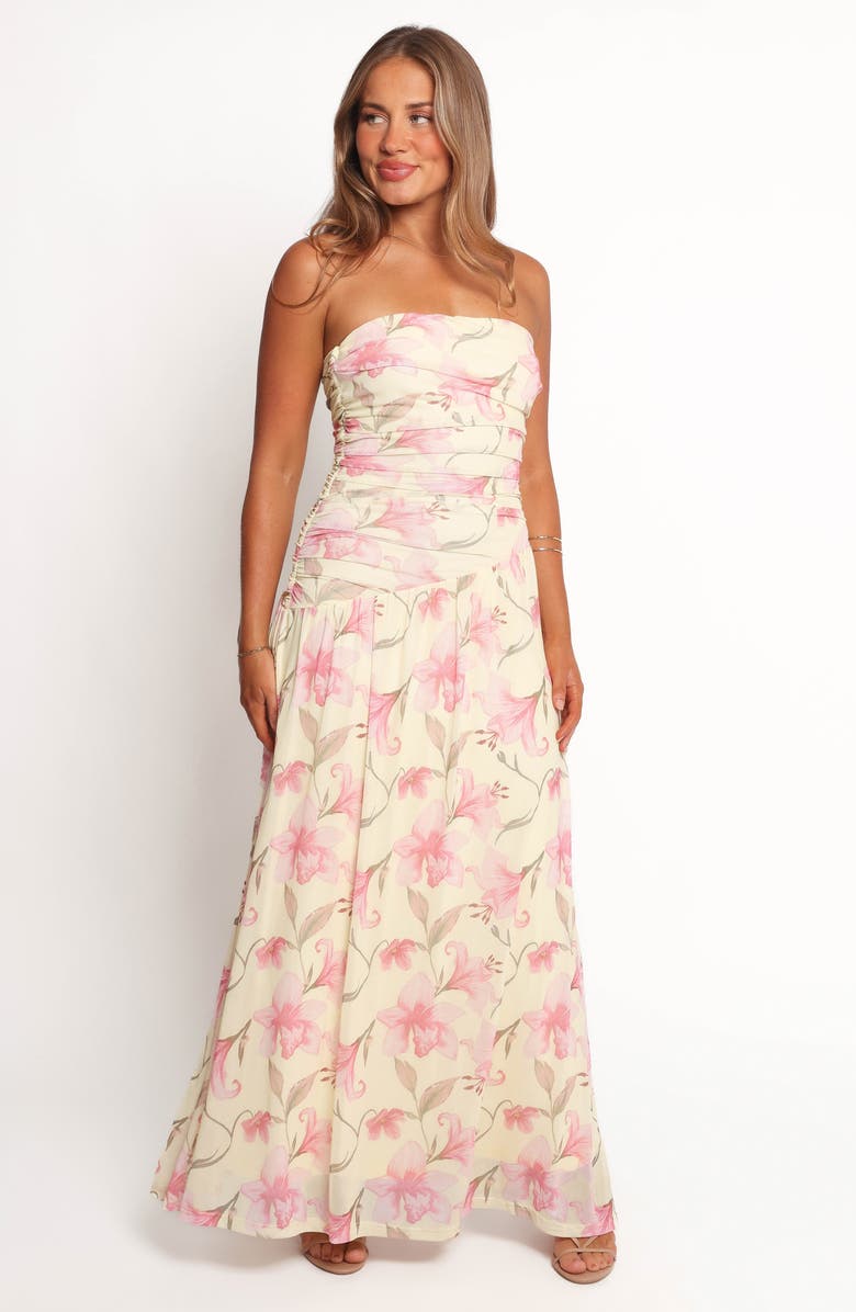 Petal & Pup Calypso A-Line Gown, Alternate, color, Yellow Floral