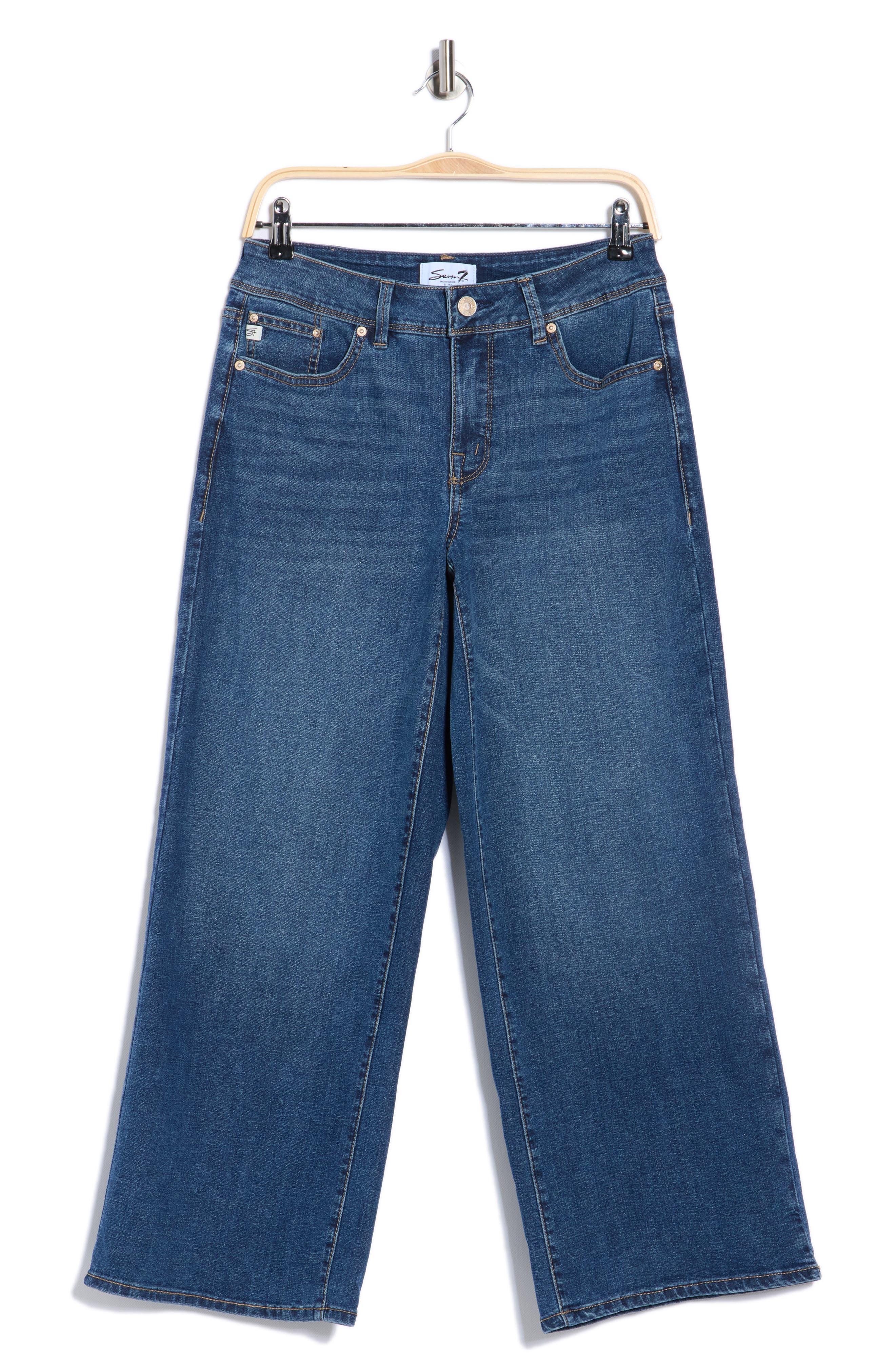 Seven7 High Waist Loose Sneaker Jeans In Blue