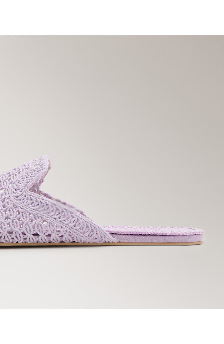 MANGO Crochet Indoor Mule Slipper, Alternate, color, Lilac